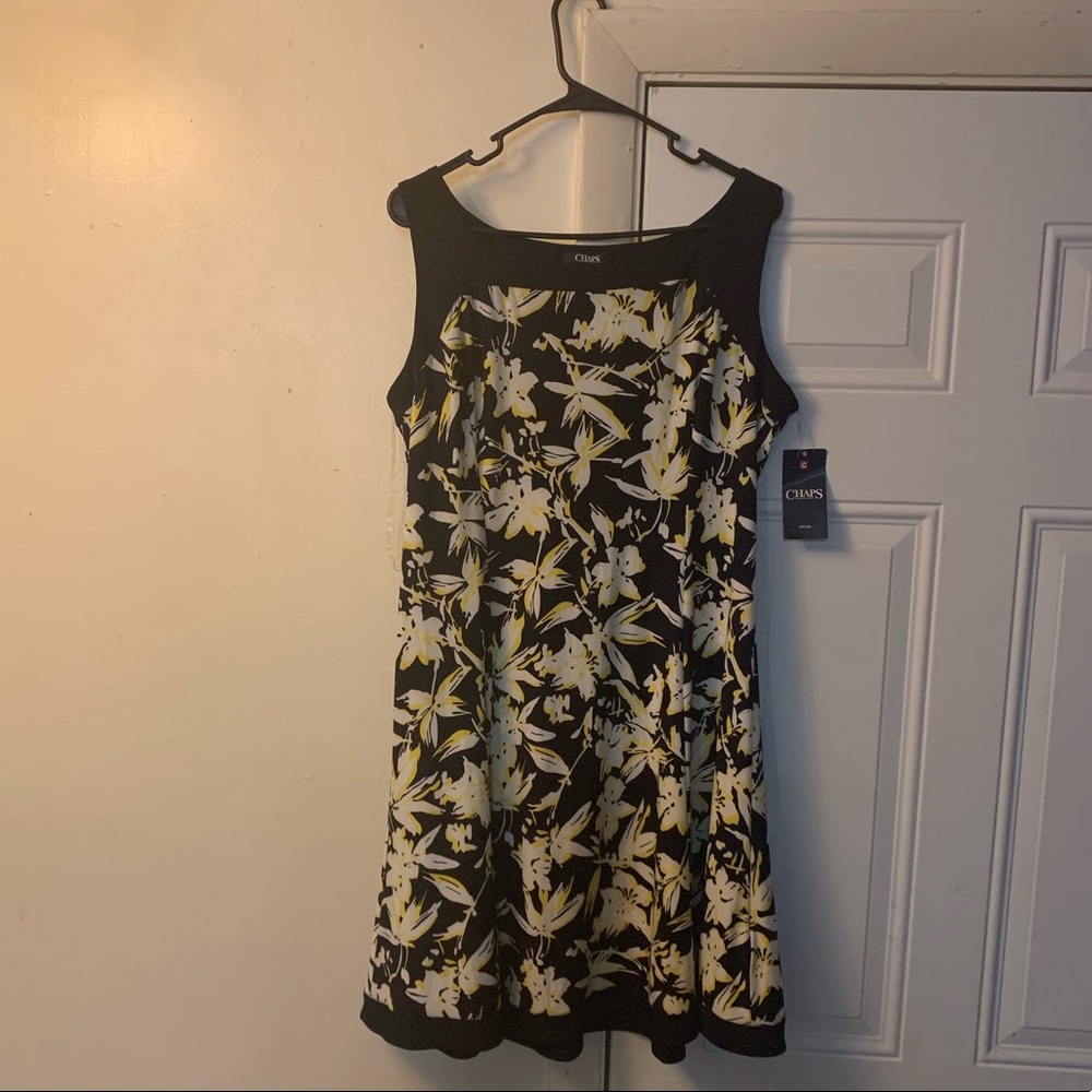 Navy/Yellow/White Dress